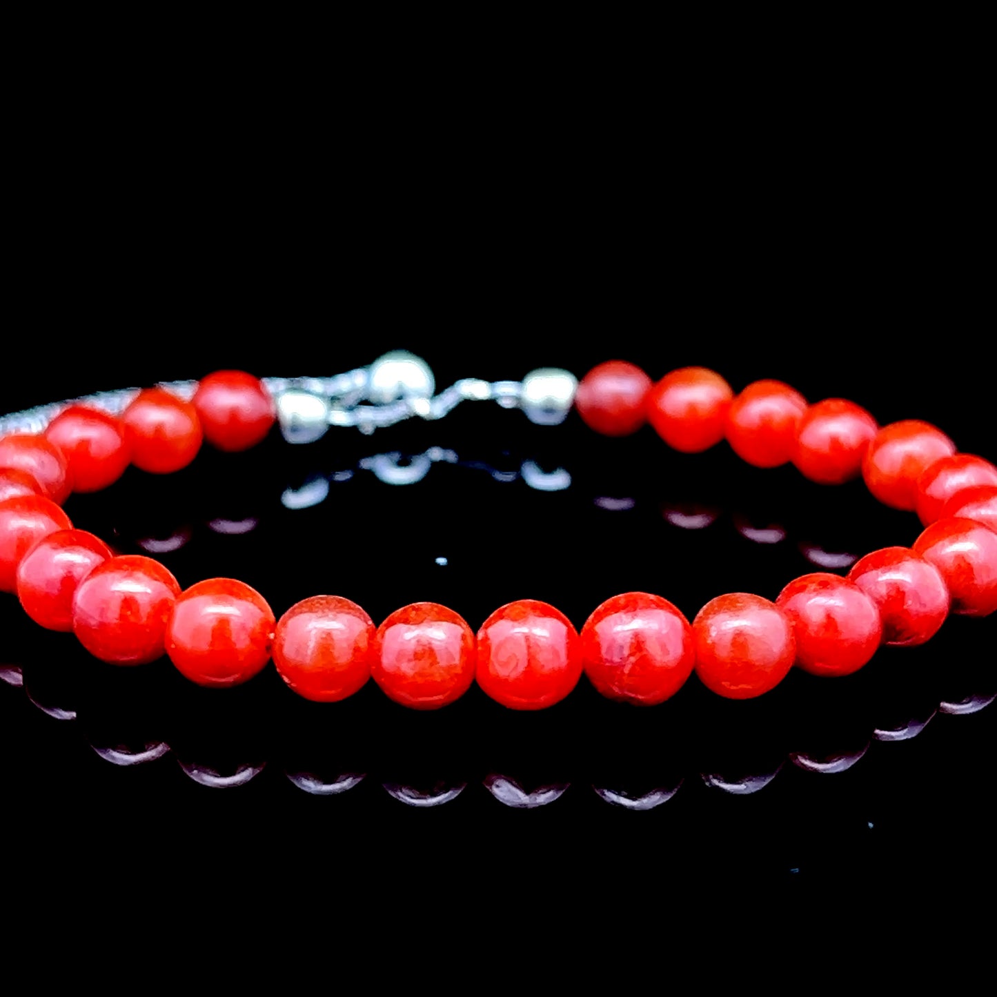 Carnelian Bracelet With Silver Drawstring Extender