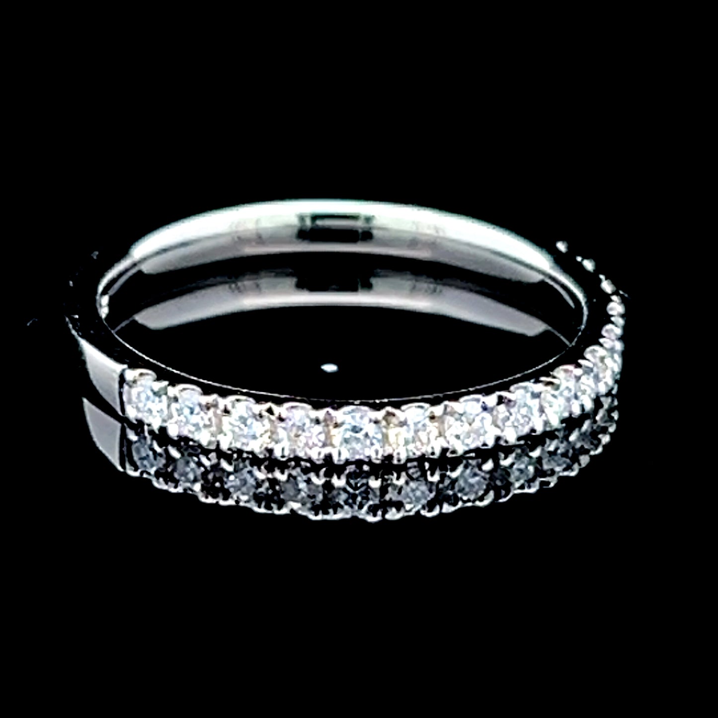 Platinum Diamond Micro Claw Eternity Ring