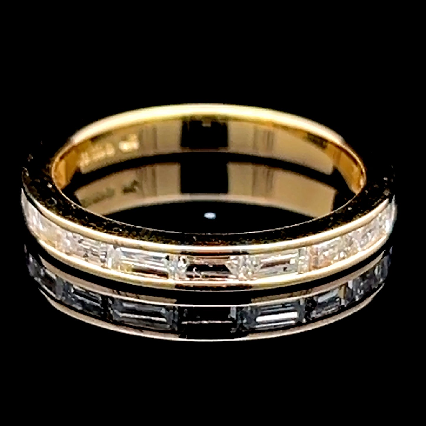 18K Yellow Gold Baguette Diamond Eternity Ring APPX 1.05 CTS