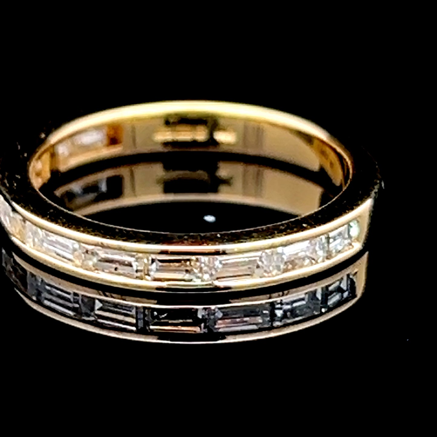 18K Yellow Gold Baguette Diamond Eternity Ring APPX 1.05 CTS
