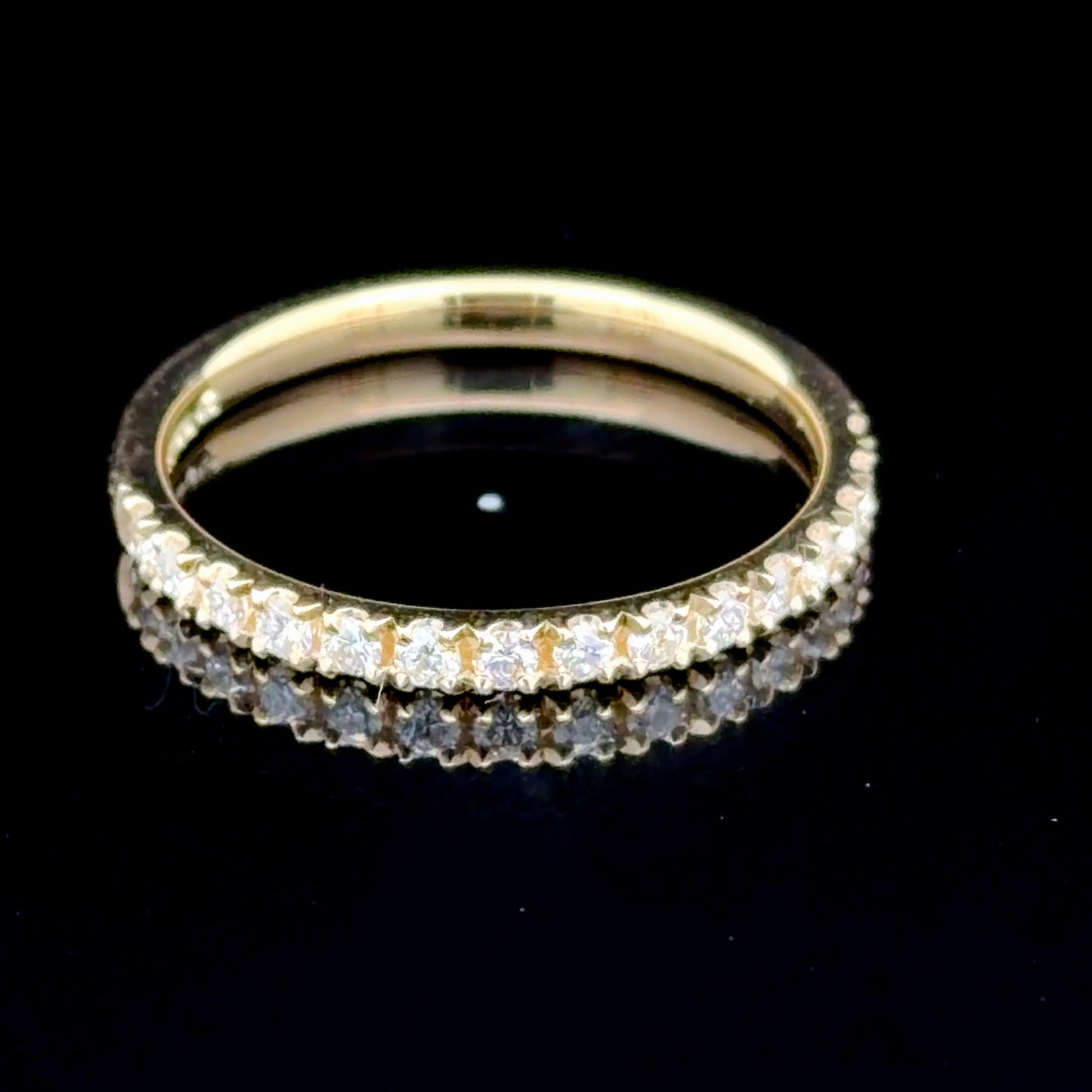 18K Yellow Gold Diamond Half Eternity Ring APPX 0.5 CTS
