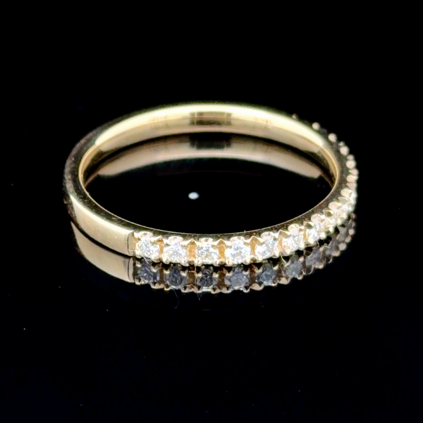 18K Yellow Gold Diamond Half Eternity Ring APPX 0.5 CTS