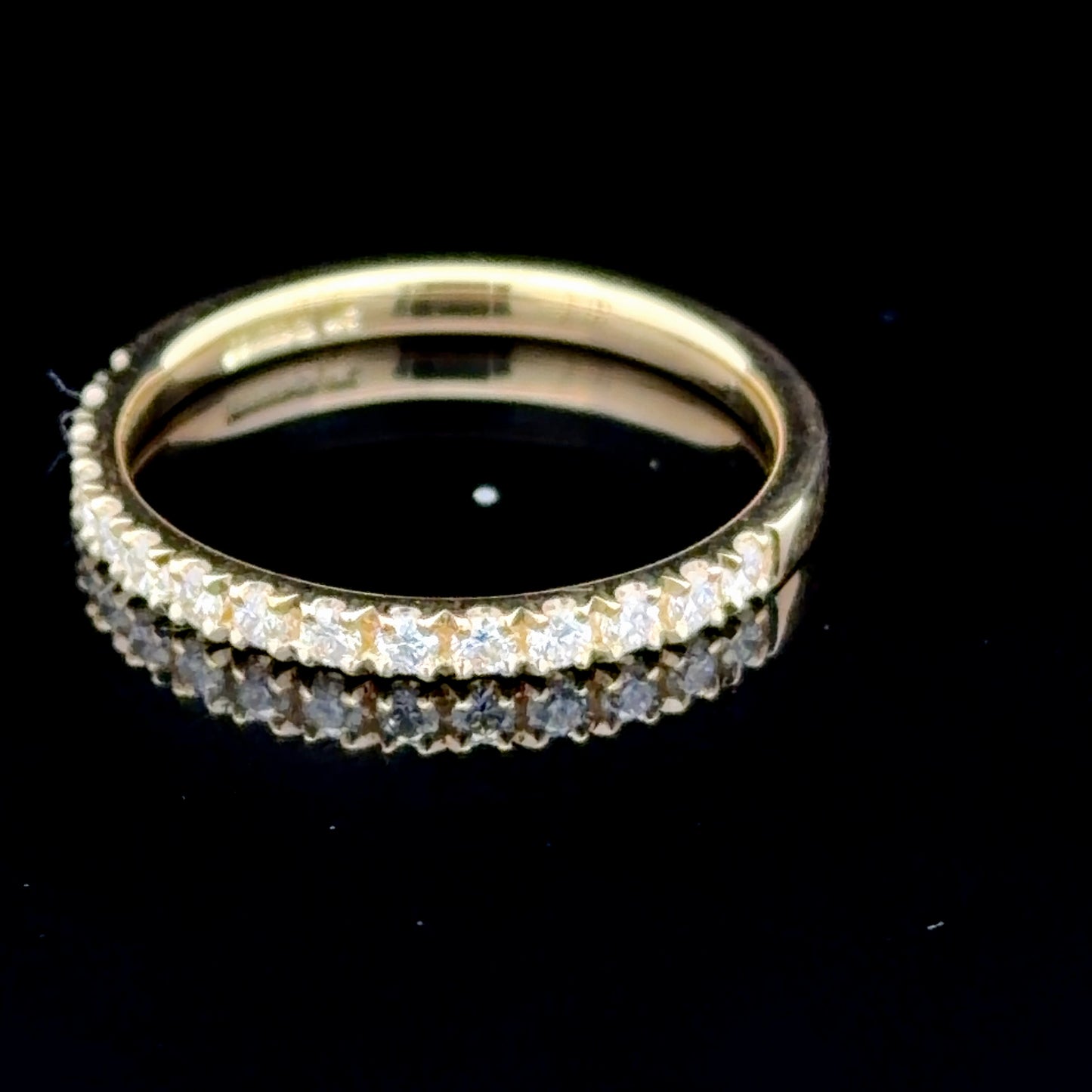 18K Yellow Gold Diamond Half Eternity Ring APPX 0.5 CTS