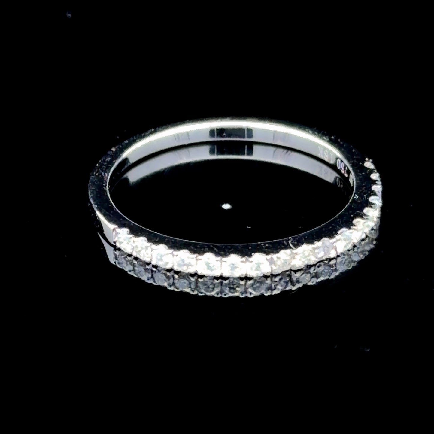 18K White Gold Diamond Micro Half Eternity Ring