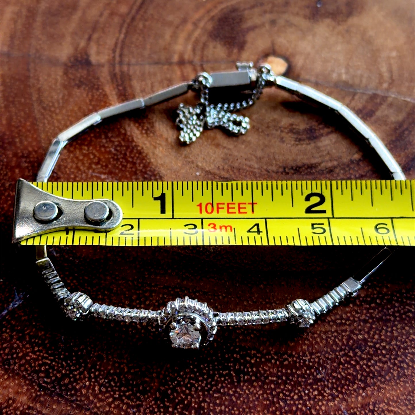 18K White Gold Diamond Bracelet APPX 0.8 CTS