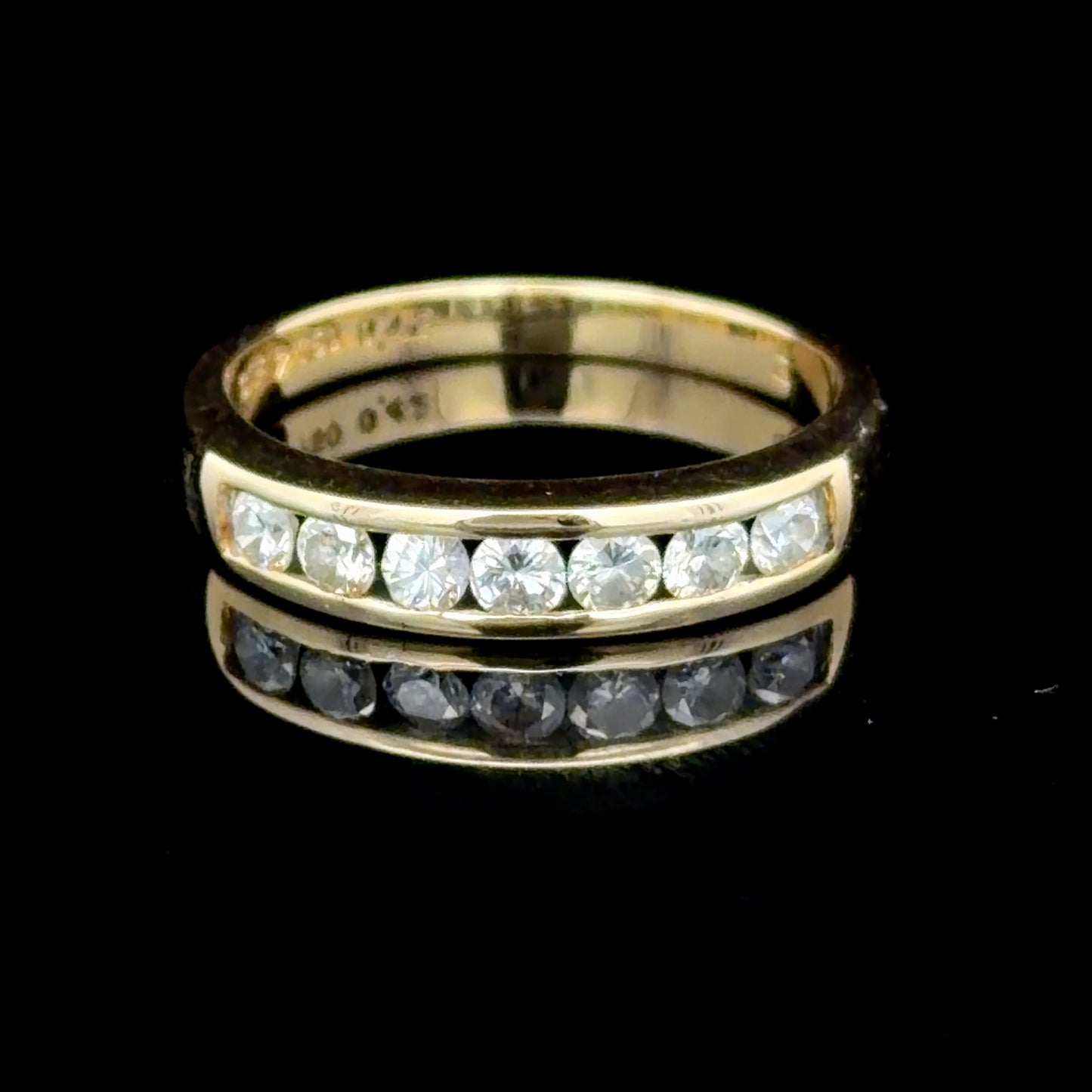 18K Yellow Gold Channel Set Eternity Ring APPX 0.5 CTS