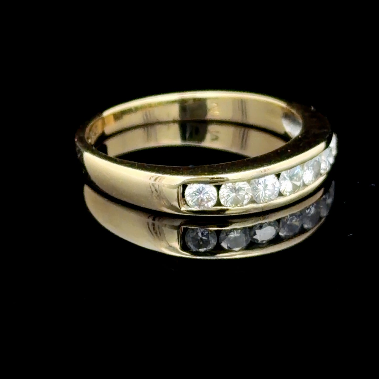 18K Yellow Gold Channel Set Eternity Ring APPX 0.5 CTS