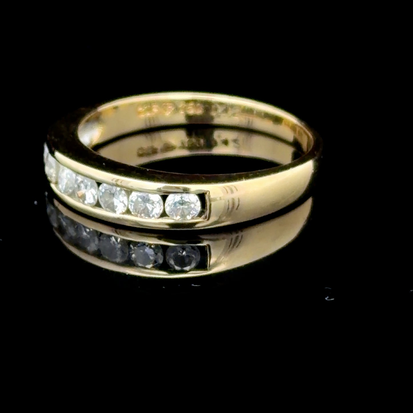 18K Yellow Gold Channel Set Eternity Ring APPX 0.5 CTS