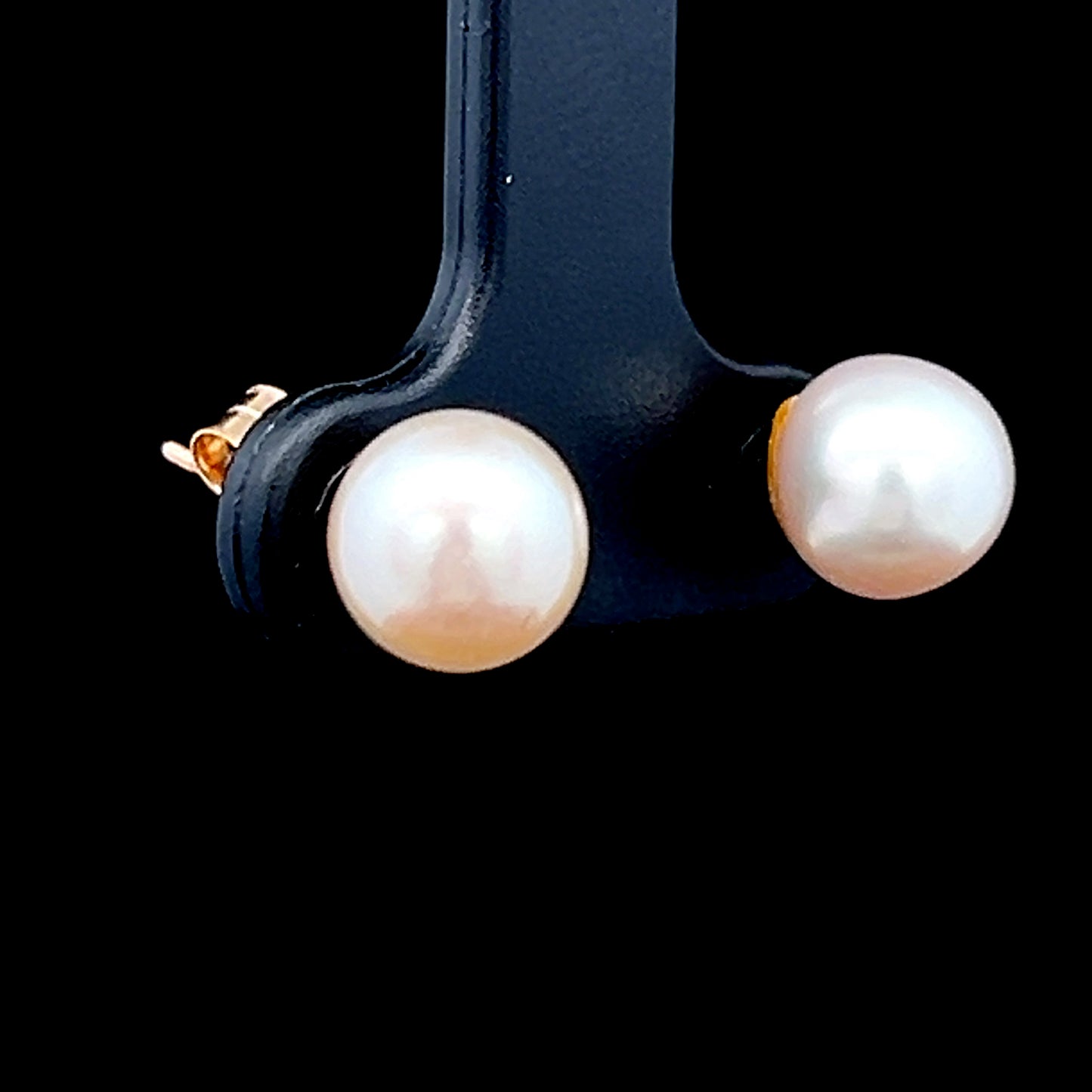 9K Yellow Gold Pearl Studs