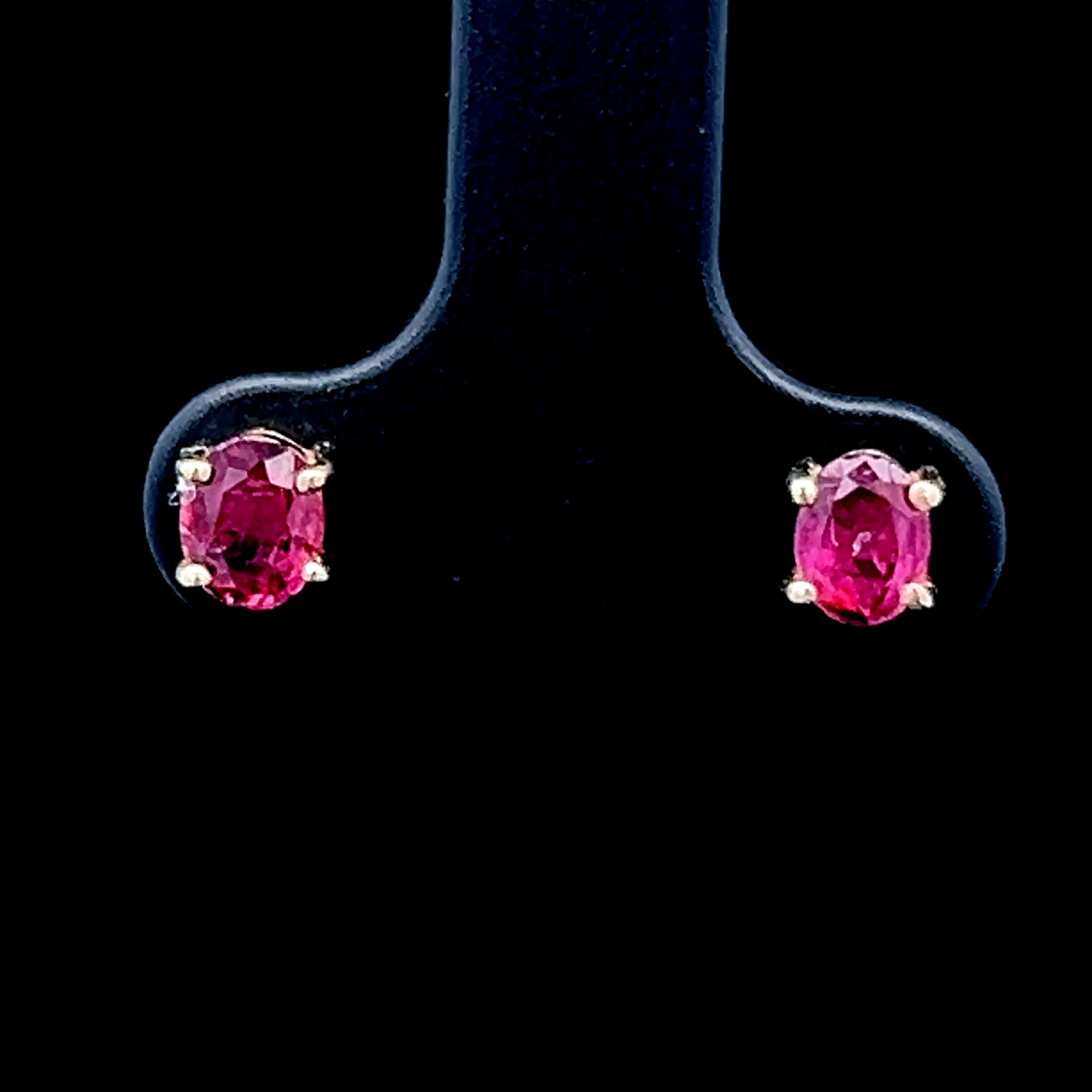 9K Yellow Gold Ruby Studs