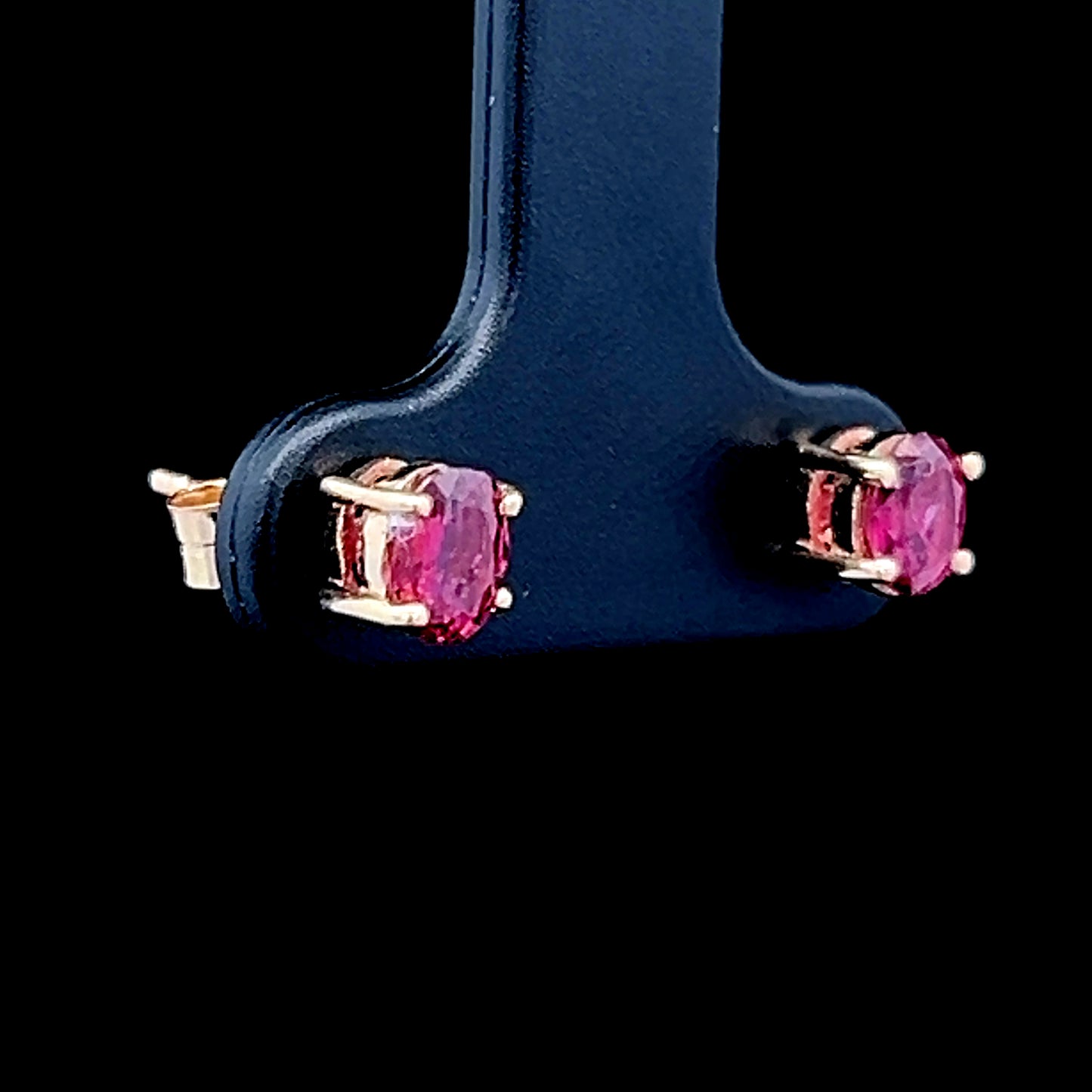 9K Yellow Gold Ruby Studs