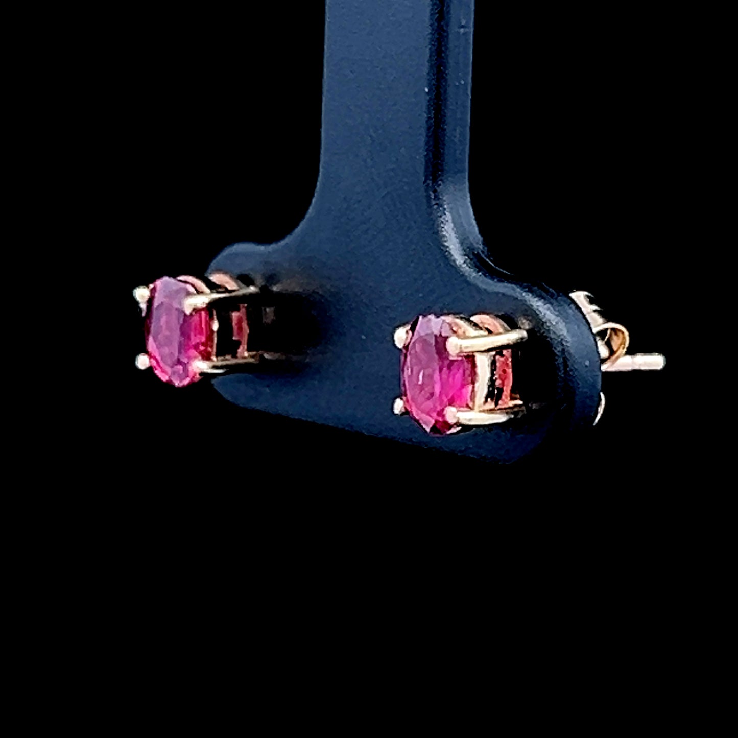9K Yellow Gold Ruby Studs