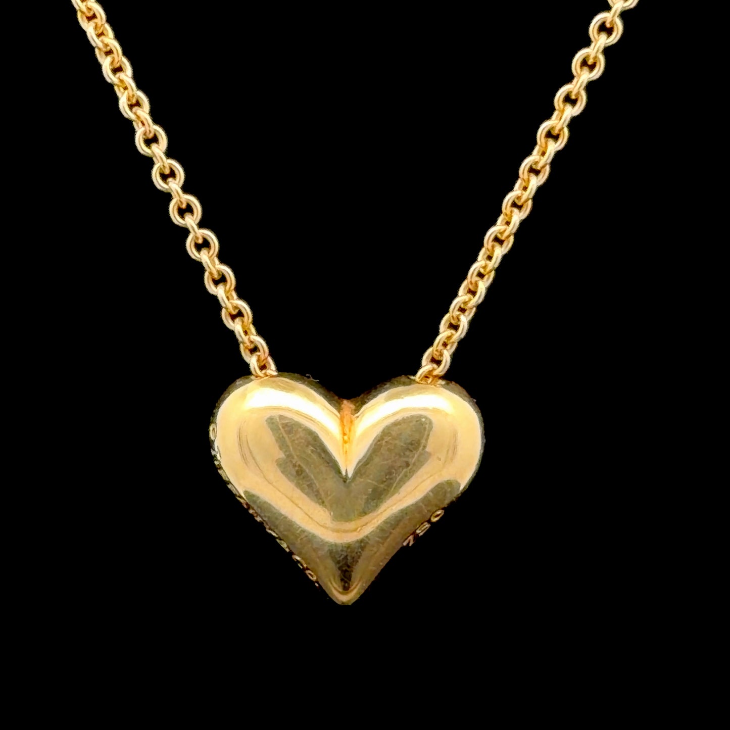 18K Yellow Gold Tiffany Heart