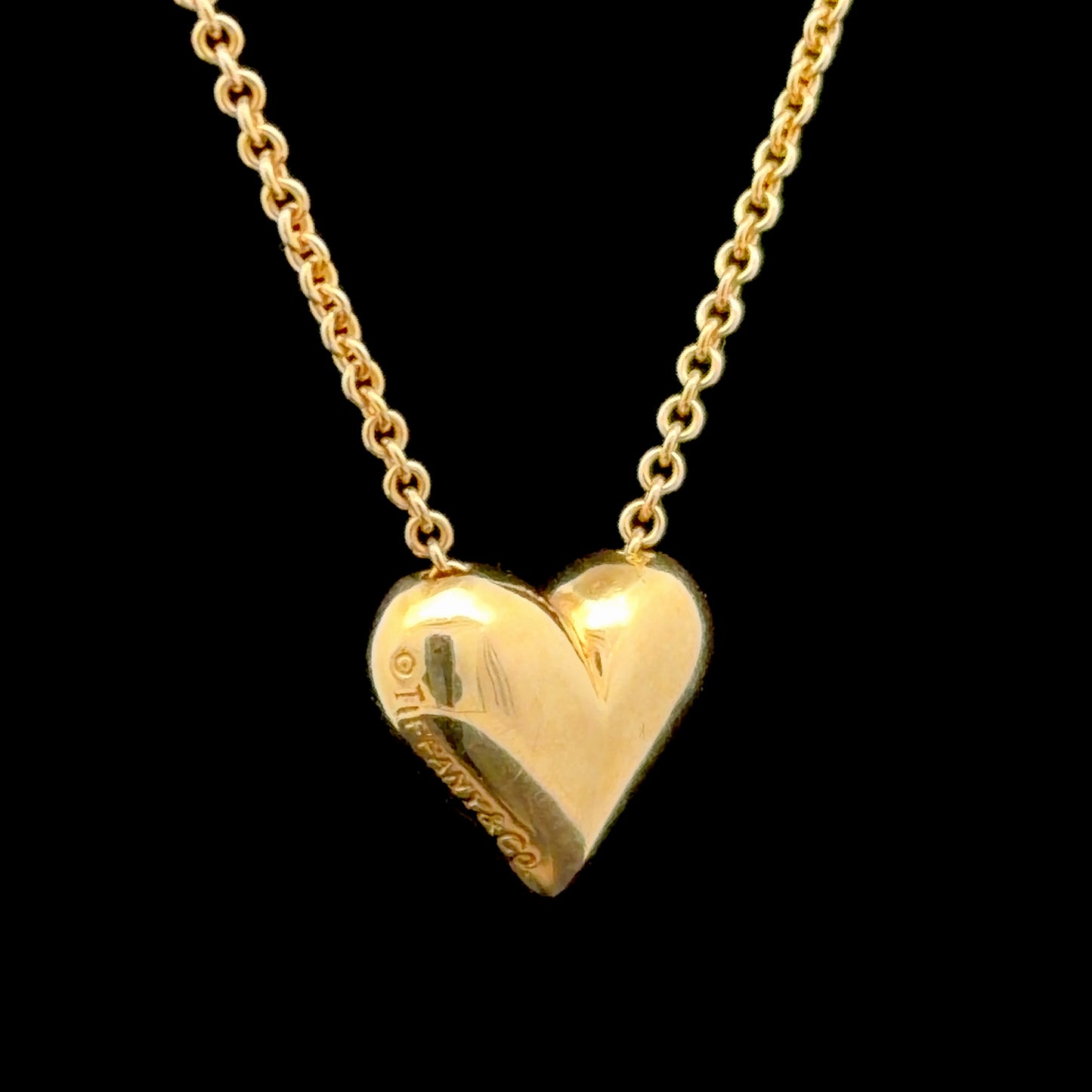 18K Yellow Gold Tiffany Heart