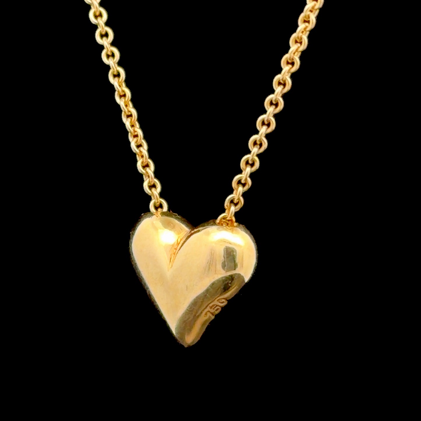 18K Yellow Gold Tiffany Heart