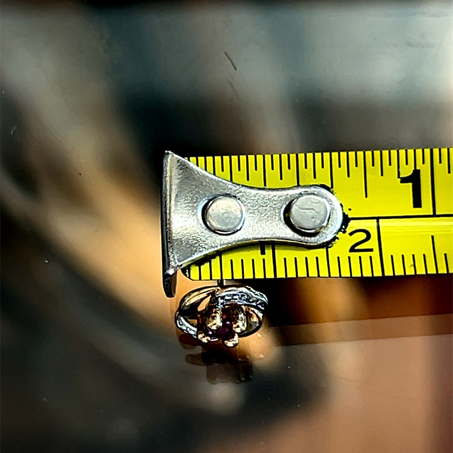 9K Yellow Gold Ruby & Diamond Studs
