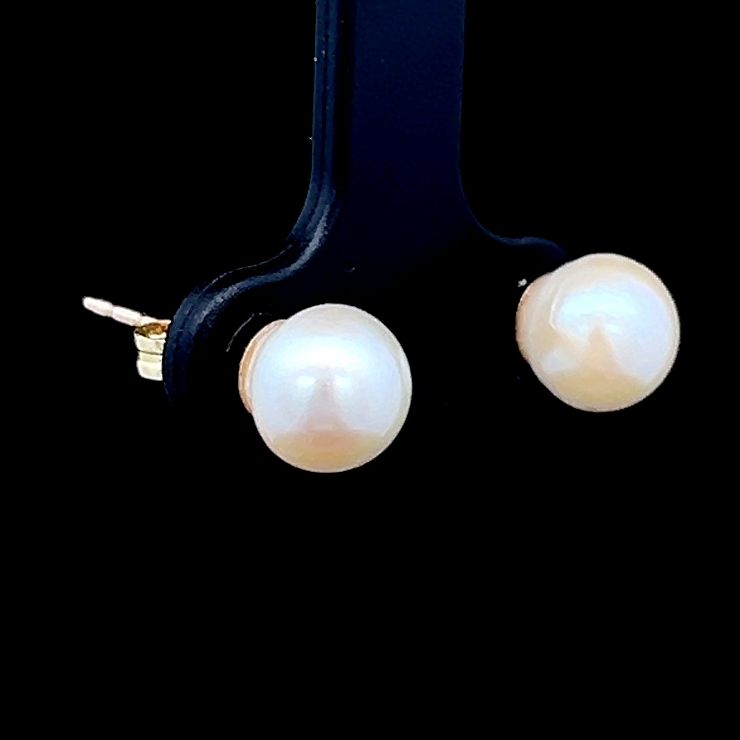 9K Yellow Gold Pearl Studs