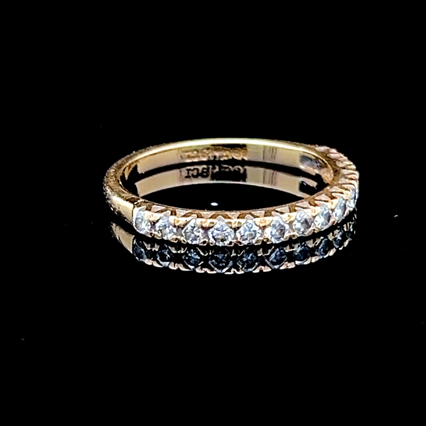 18K Yellow Gold Diamond Micro Eternity Band