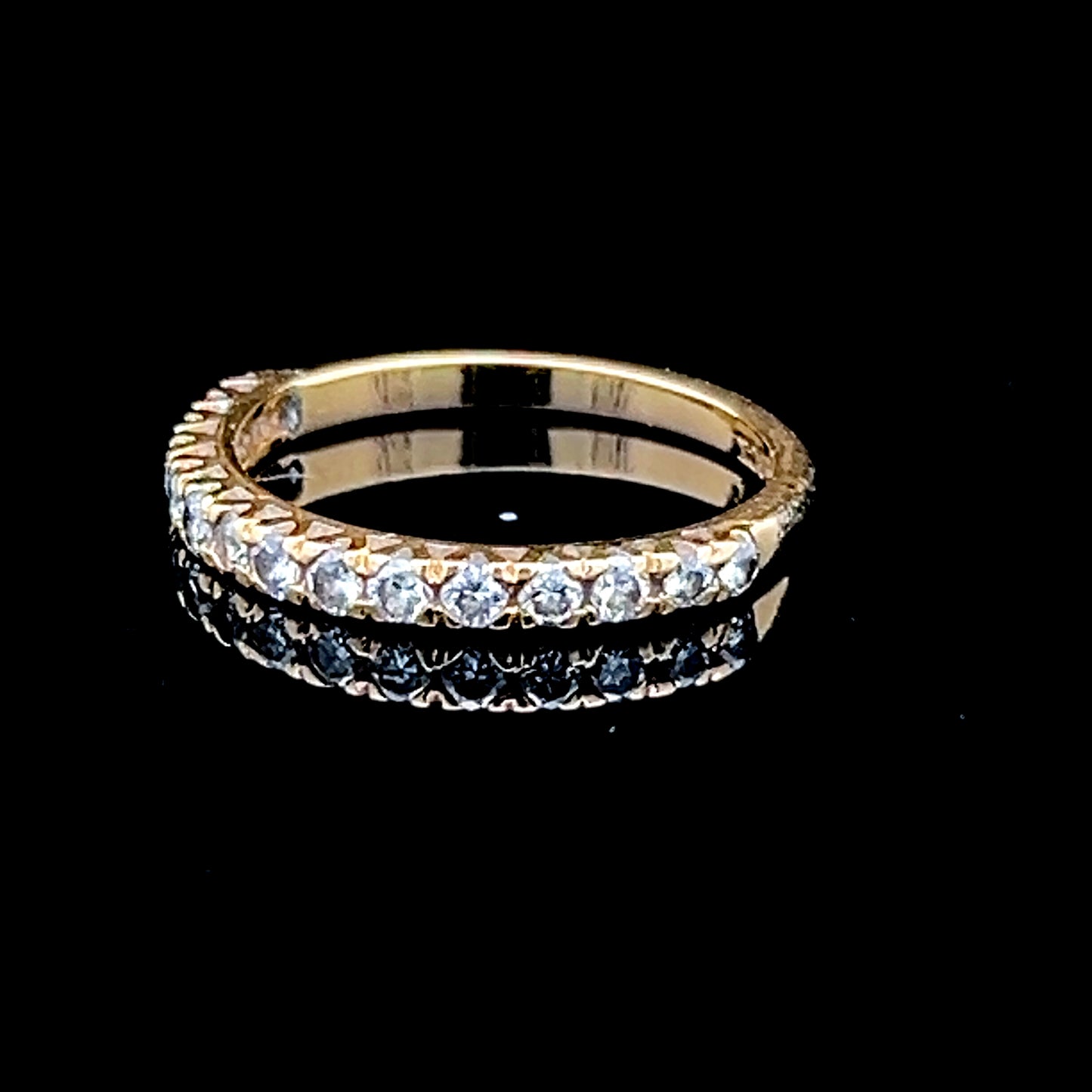 18K Yellow Gold Diamond Micro Eternity Band