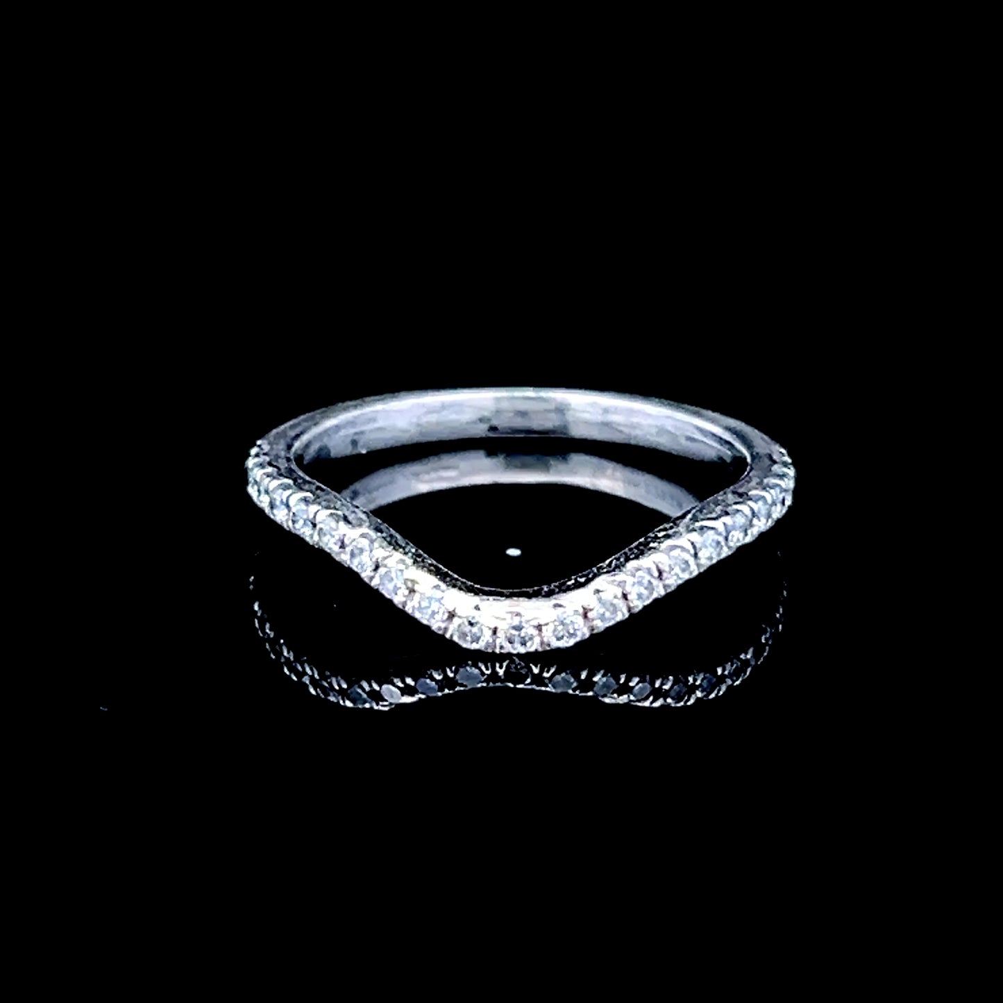 Jenny Packham Platinum Diamond Wishbone Ring