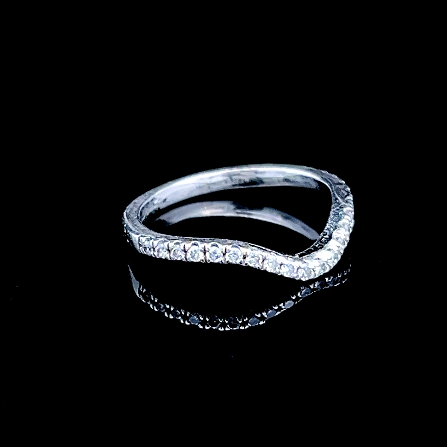 Jenny Packham Platinum Diamond Wishbone Ring