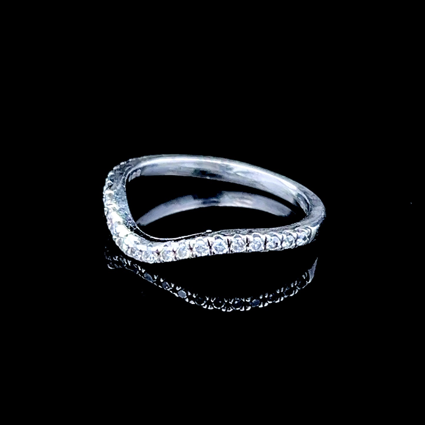 Jenny Packham Platinum Diamond Wishbone Ring