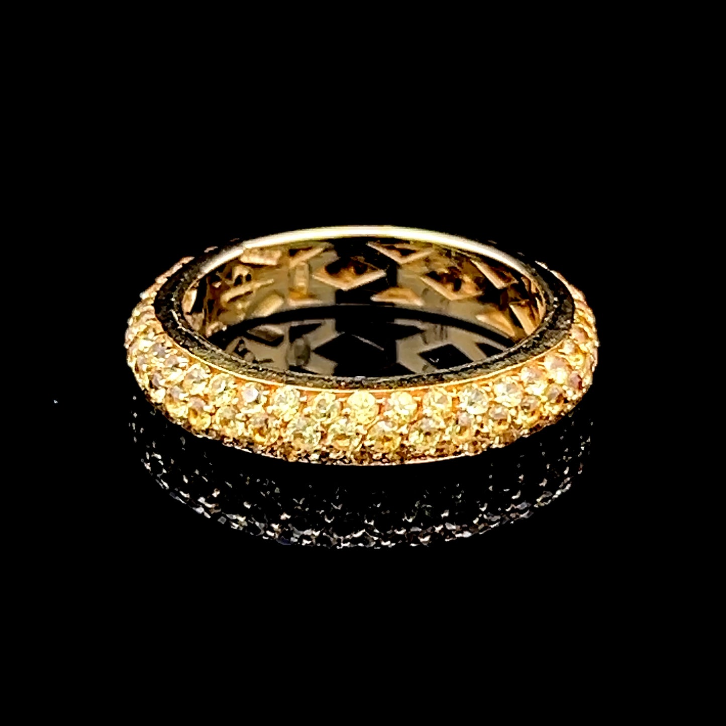 18K Yellow Gold Yellow Sapphire Full Eternity Ring
