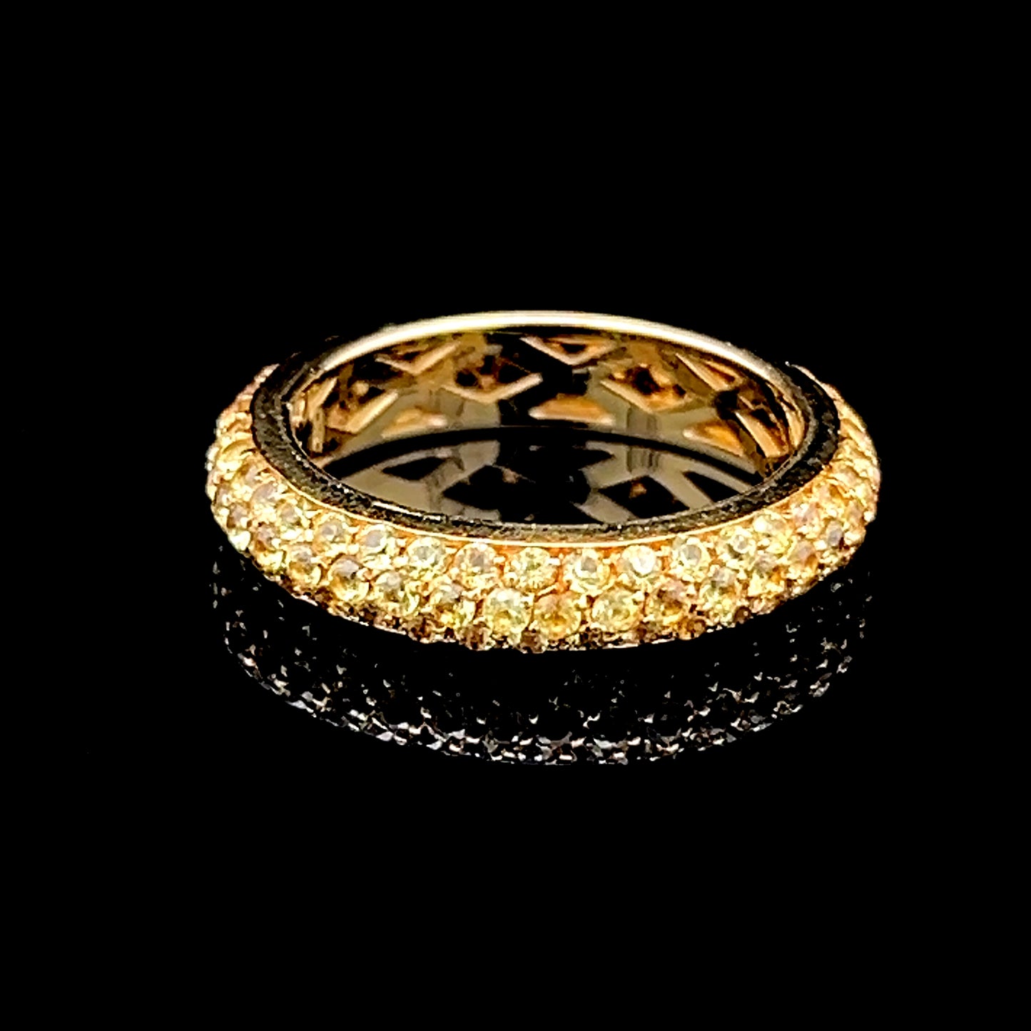 18K Yellow Gold Yellow Sapphire Full Eternity Ring