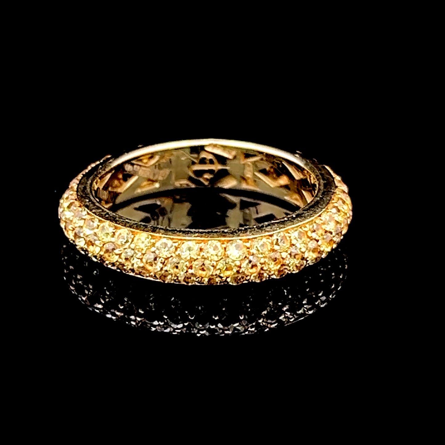 18K Yellow Gold Yellow Sapphire Full Eternity Ring