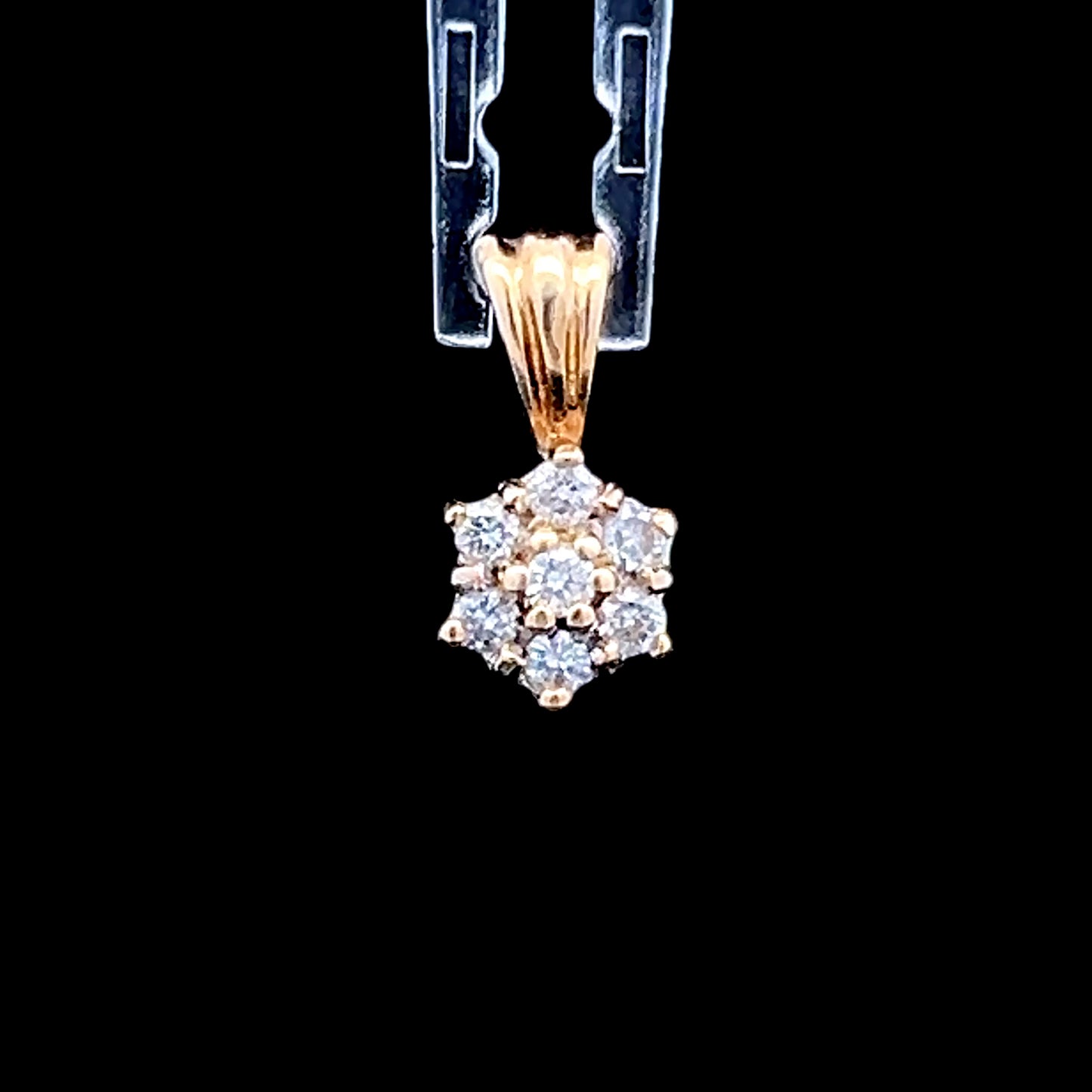 9K Yellow Gold Diamond Pendant