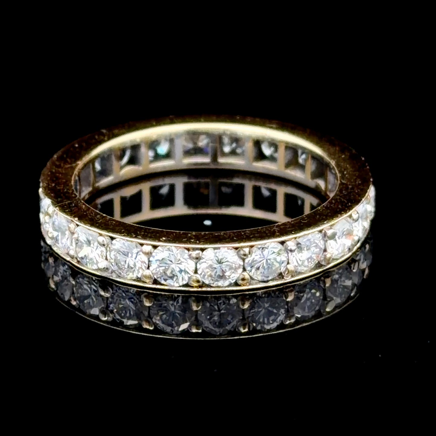 18K Yellow Gold Diamond Full Eternity Ring APPX 1.5 CTS