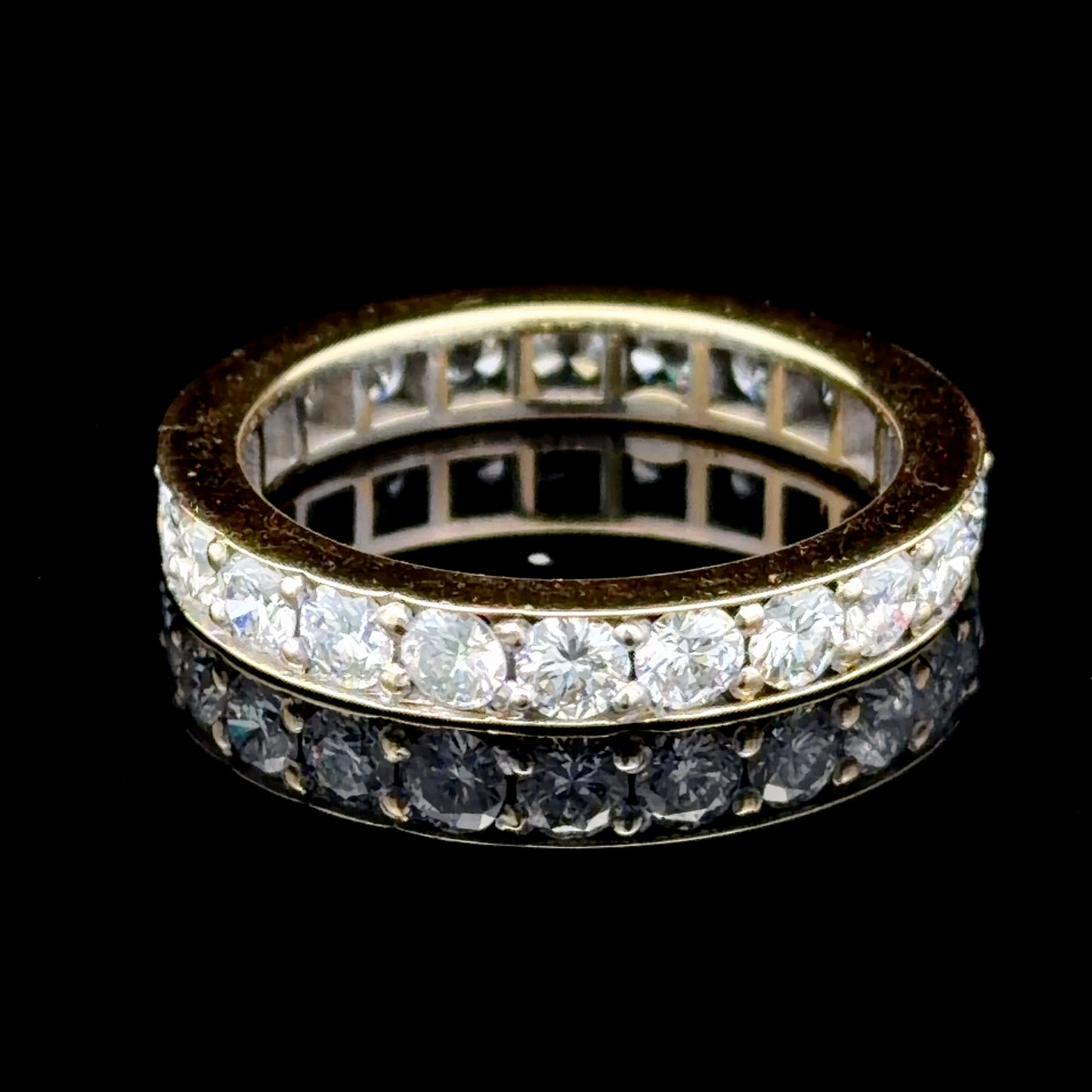 18K Yellow Gold Diamond Full Eternity Ring APPX 1.5 CTS