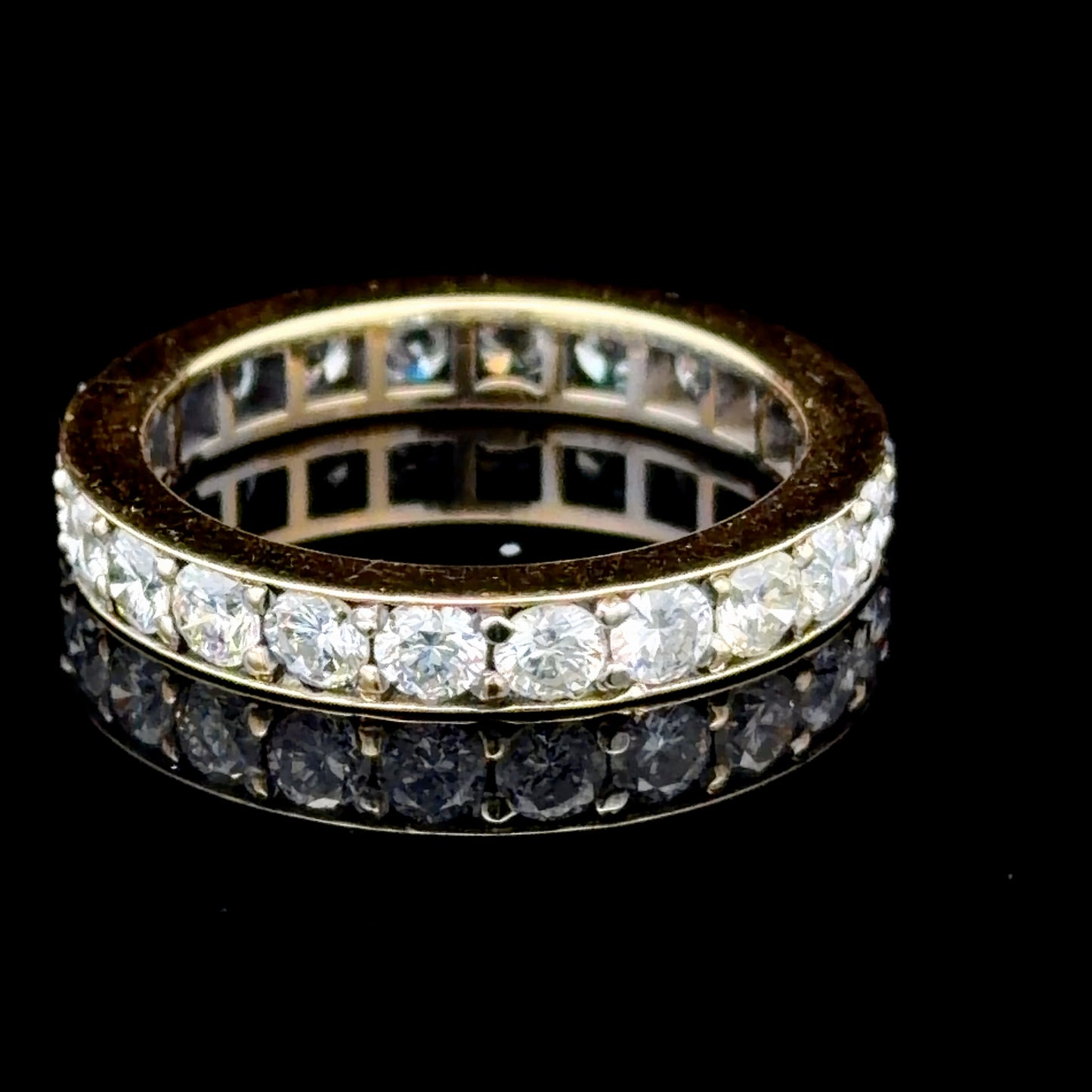 18K Yellow Gold Diamond Full Eternity Ring APPX 1.5 CTS