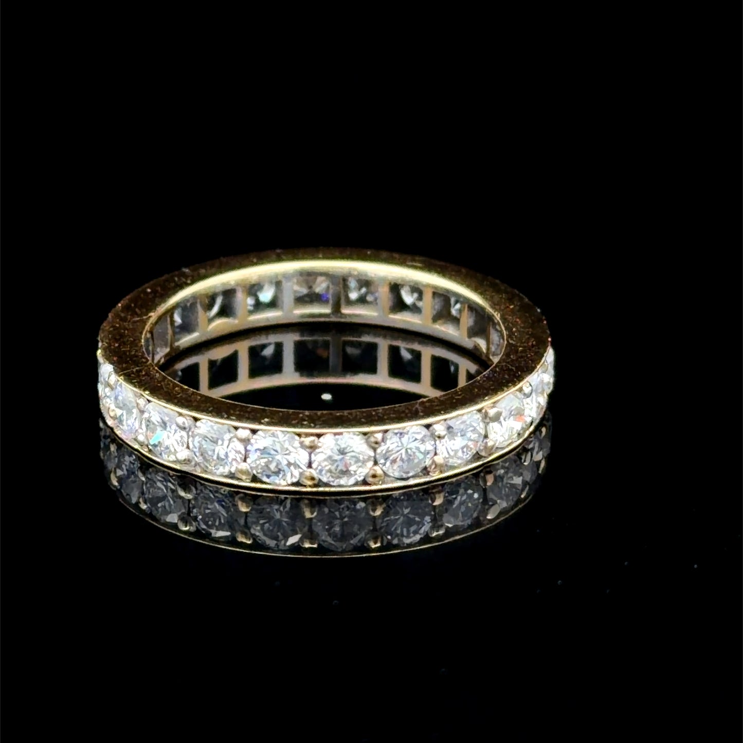 18K Yellow Gold Diamond Full Eternity Ring APPX 1.5 CTS
