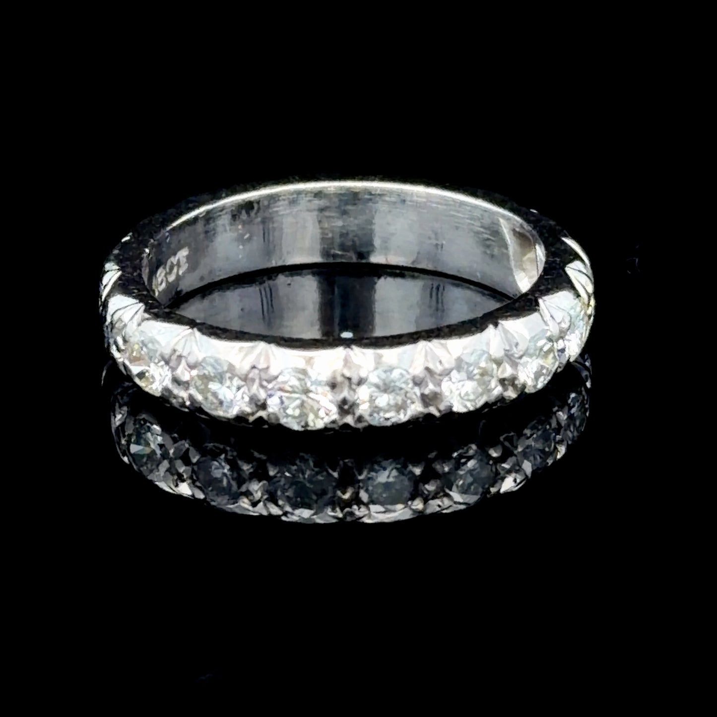 18K White Gold Diamond Half Eternity Ring
