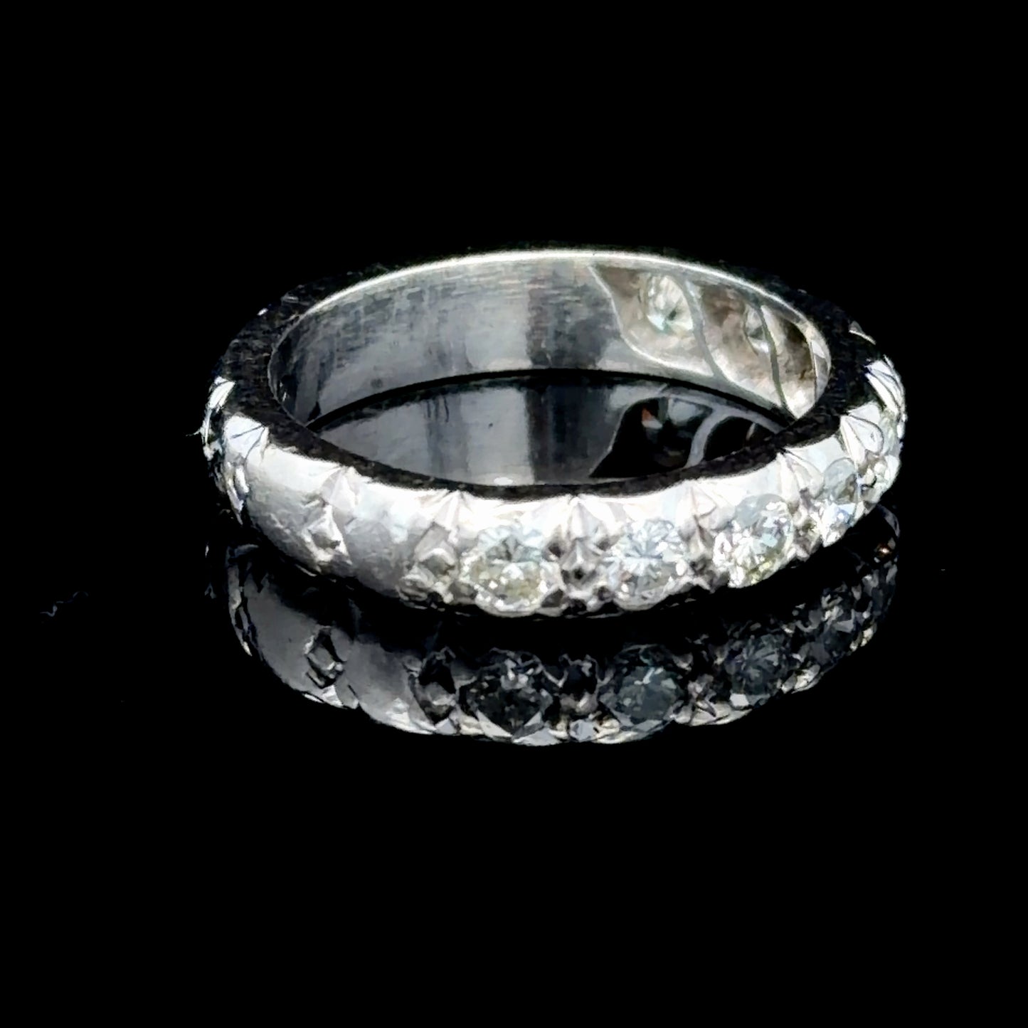 18K White Gold Diamond Half Eternity Ring