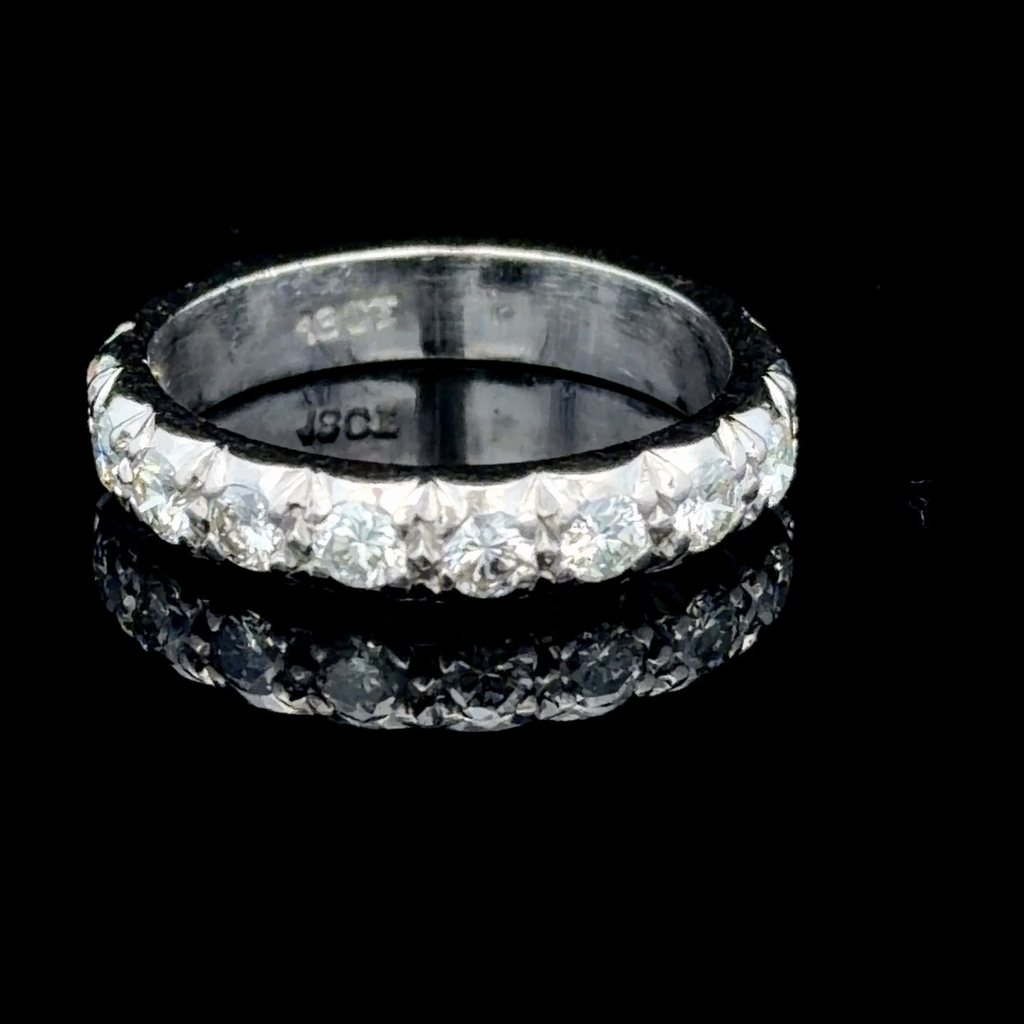 18K White Gold Diamond Half Eternity Ring