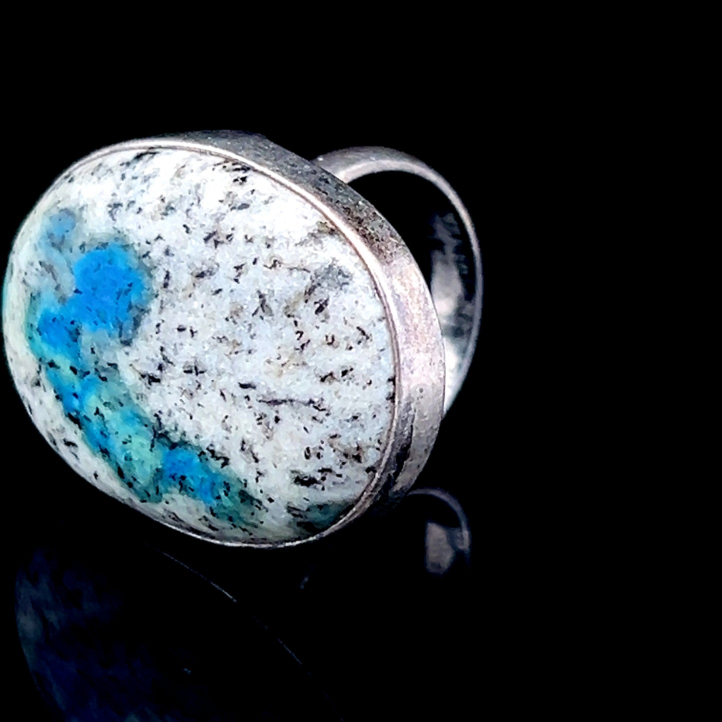 Silver K2 Jasper Ring