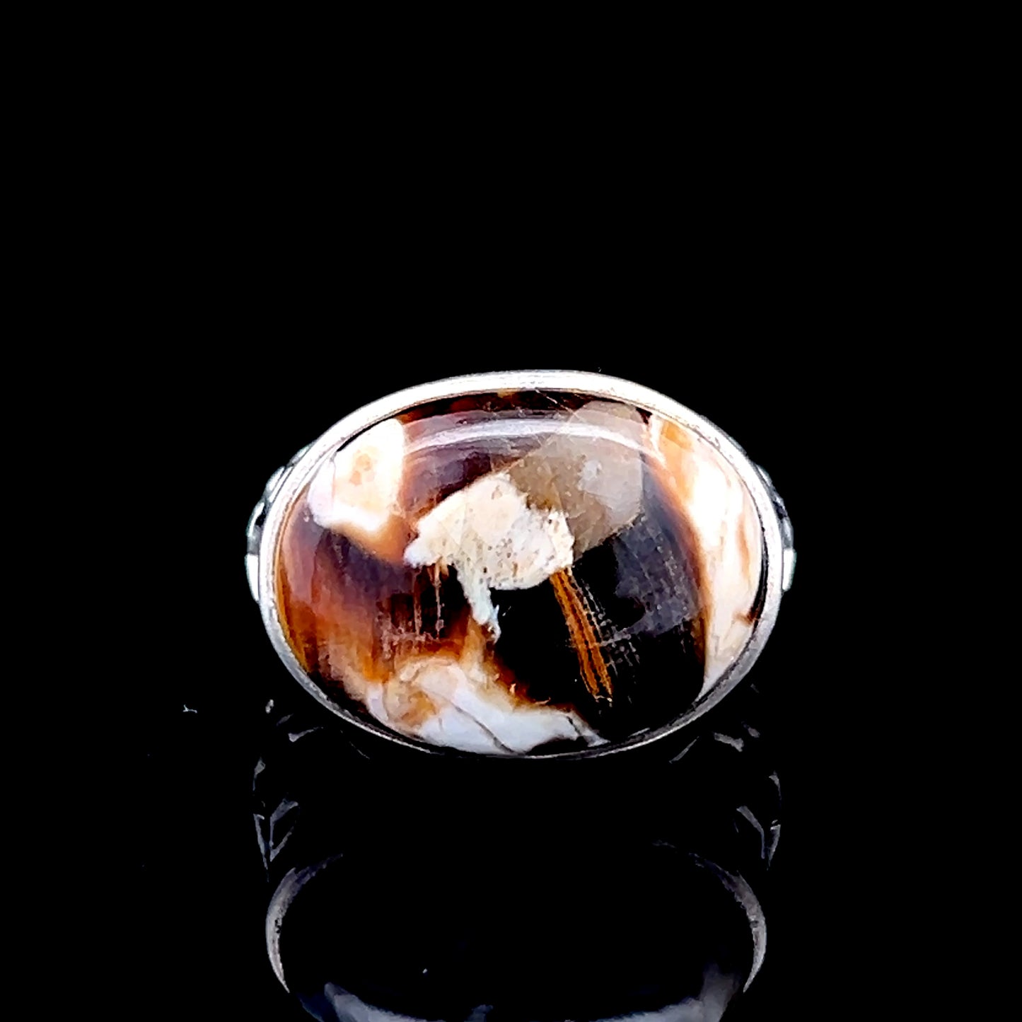 Silver Brown / White Ring