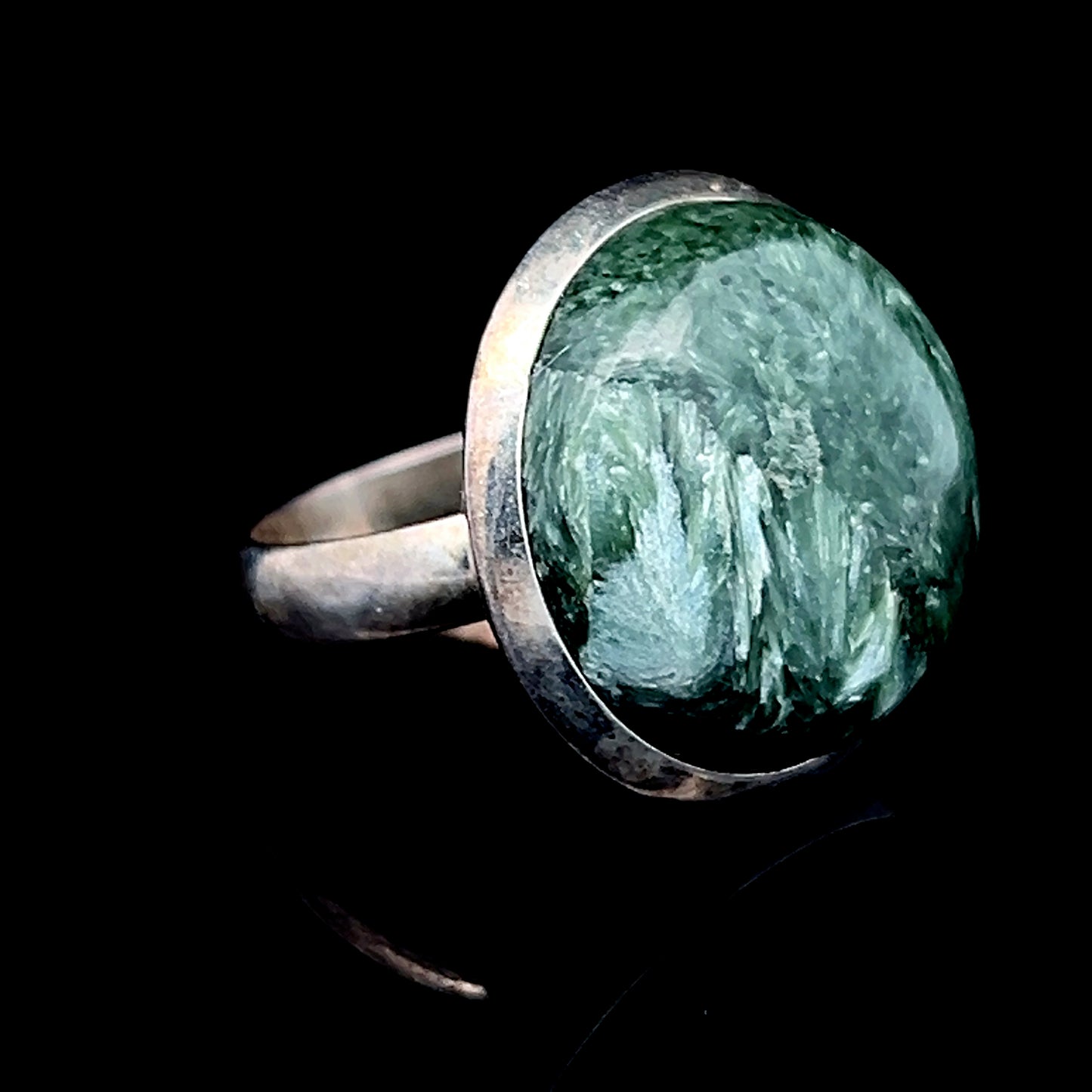 Silver Seraphanite Ring