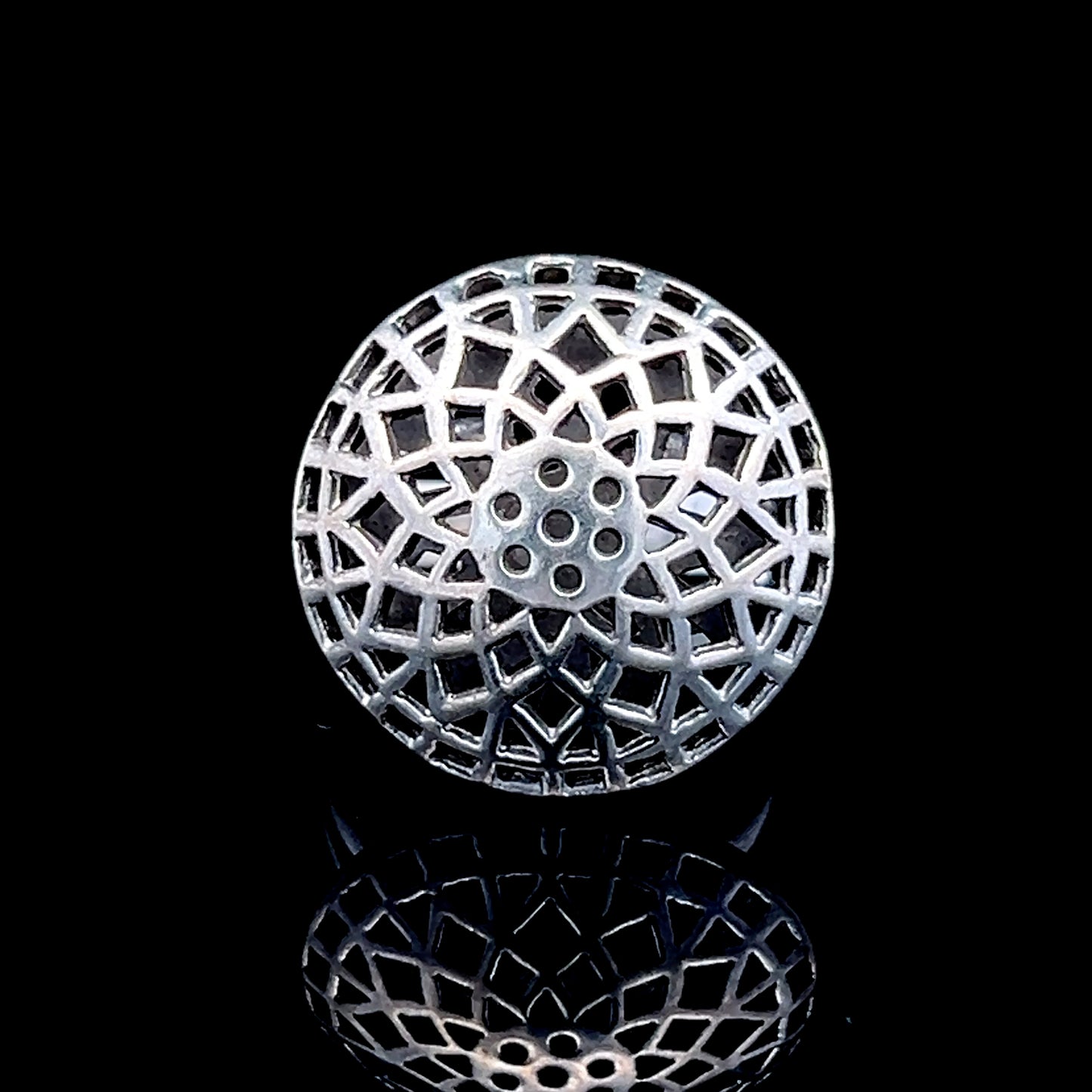 Silver Ornate Dome Ring