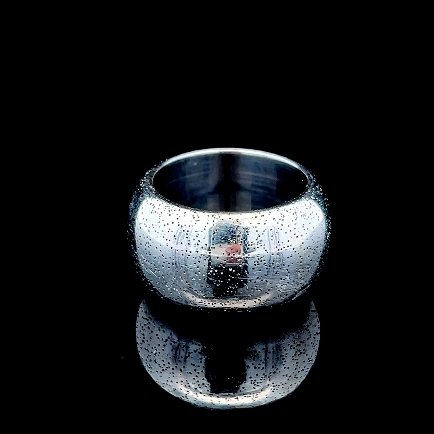 Textured Thick Banded Silver Ring