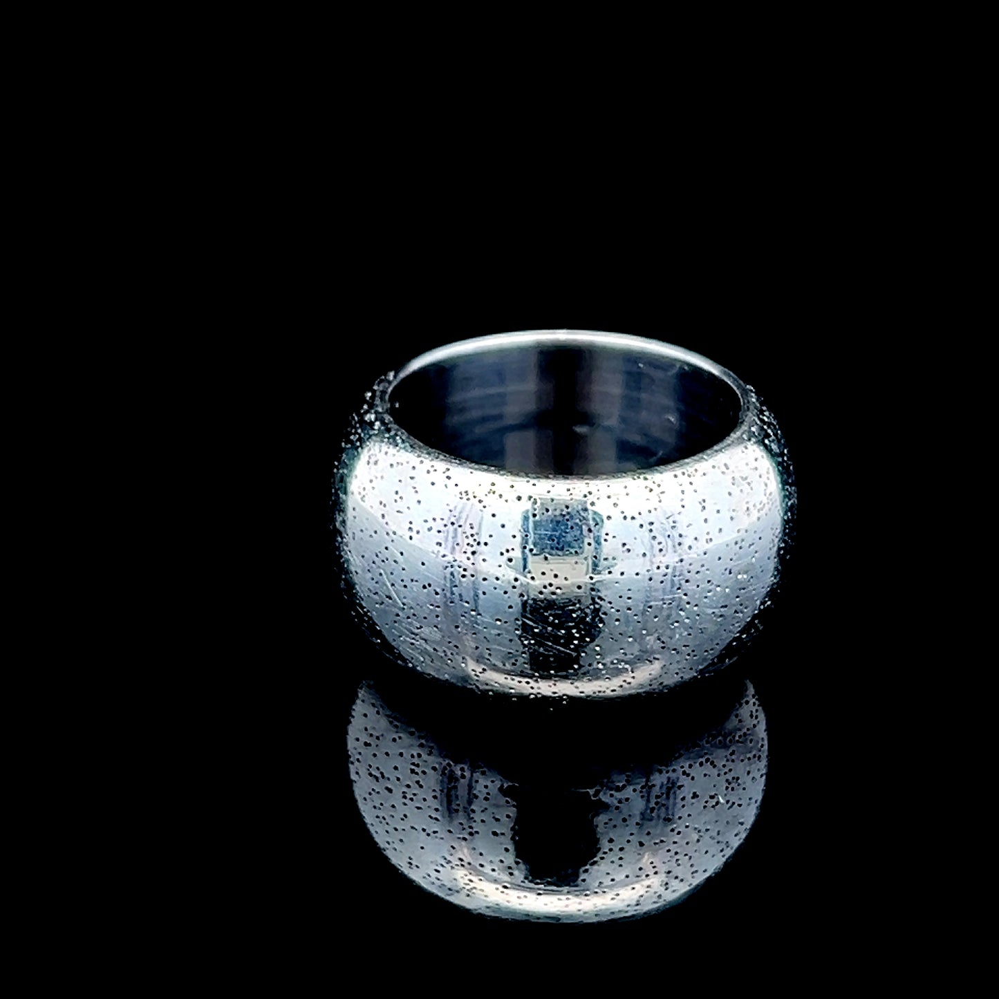 Textured Thick Banded Silver Ring