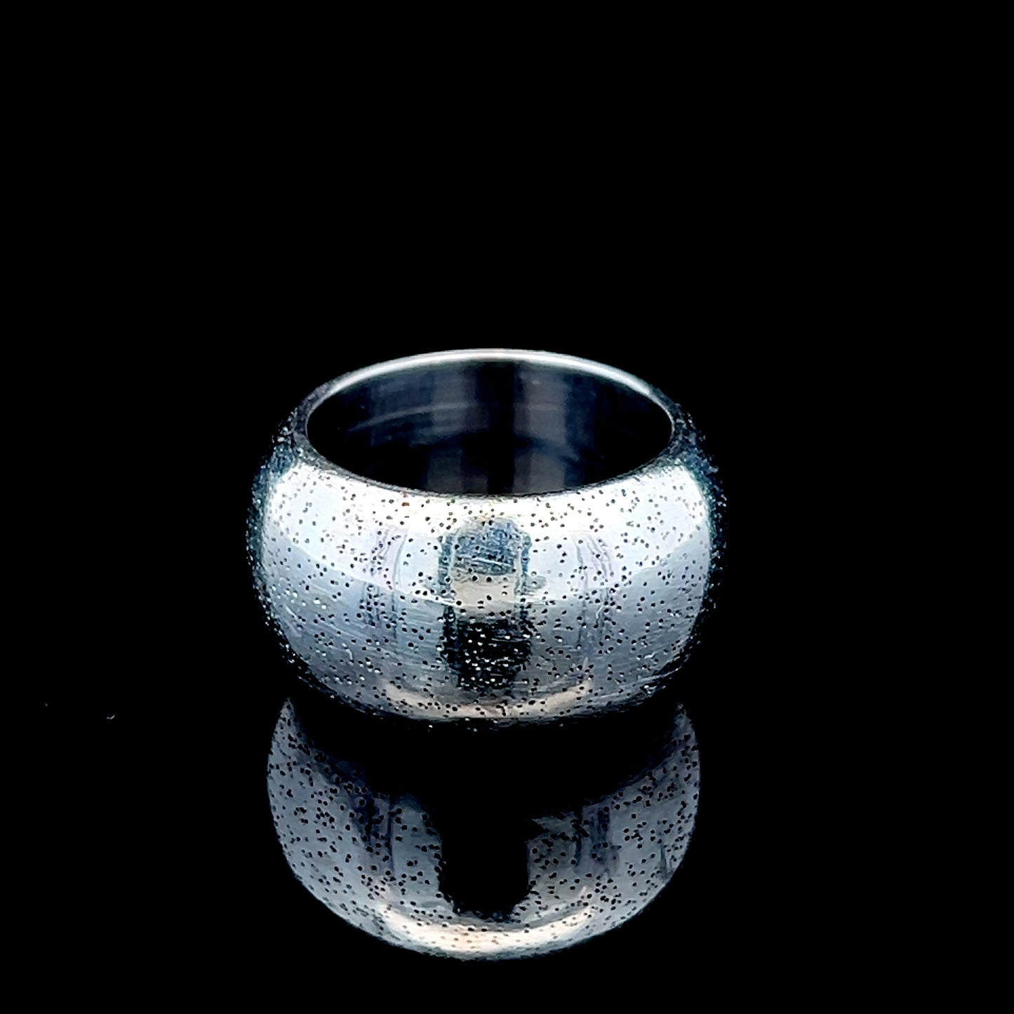 Textured Thick Banded Silver Ring