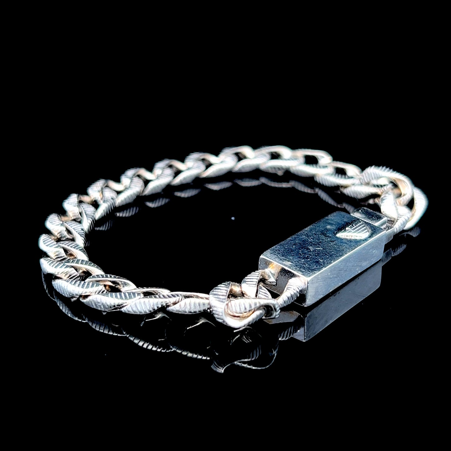 Emporio Armani Silver Curb Chain Bracelet