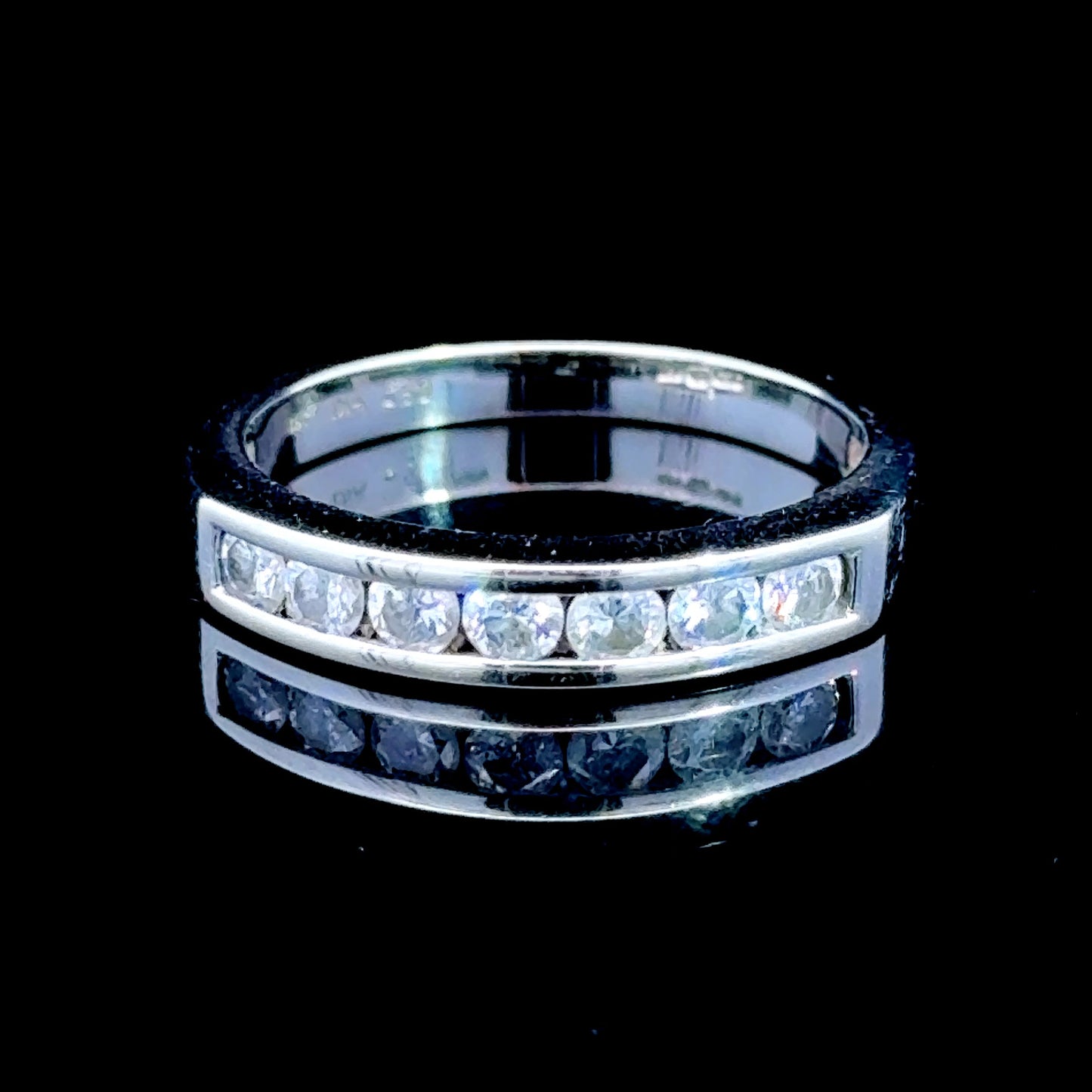 18K White Gold Channel Set 1/3 Eternity Ring