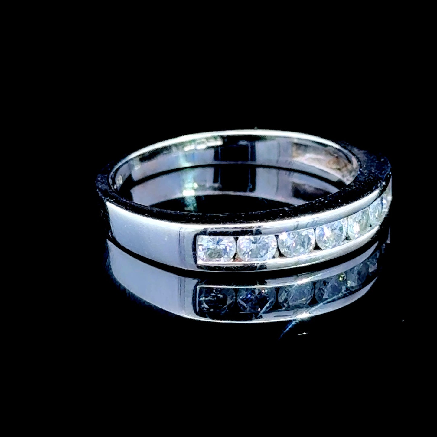 18K White Gold Channel Set 1/3 Eternity Ring