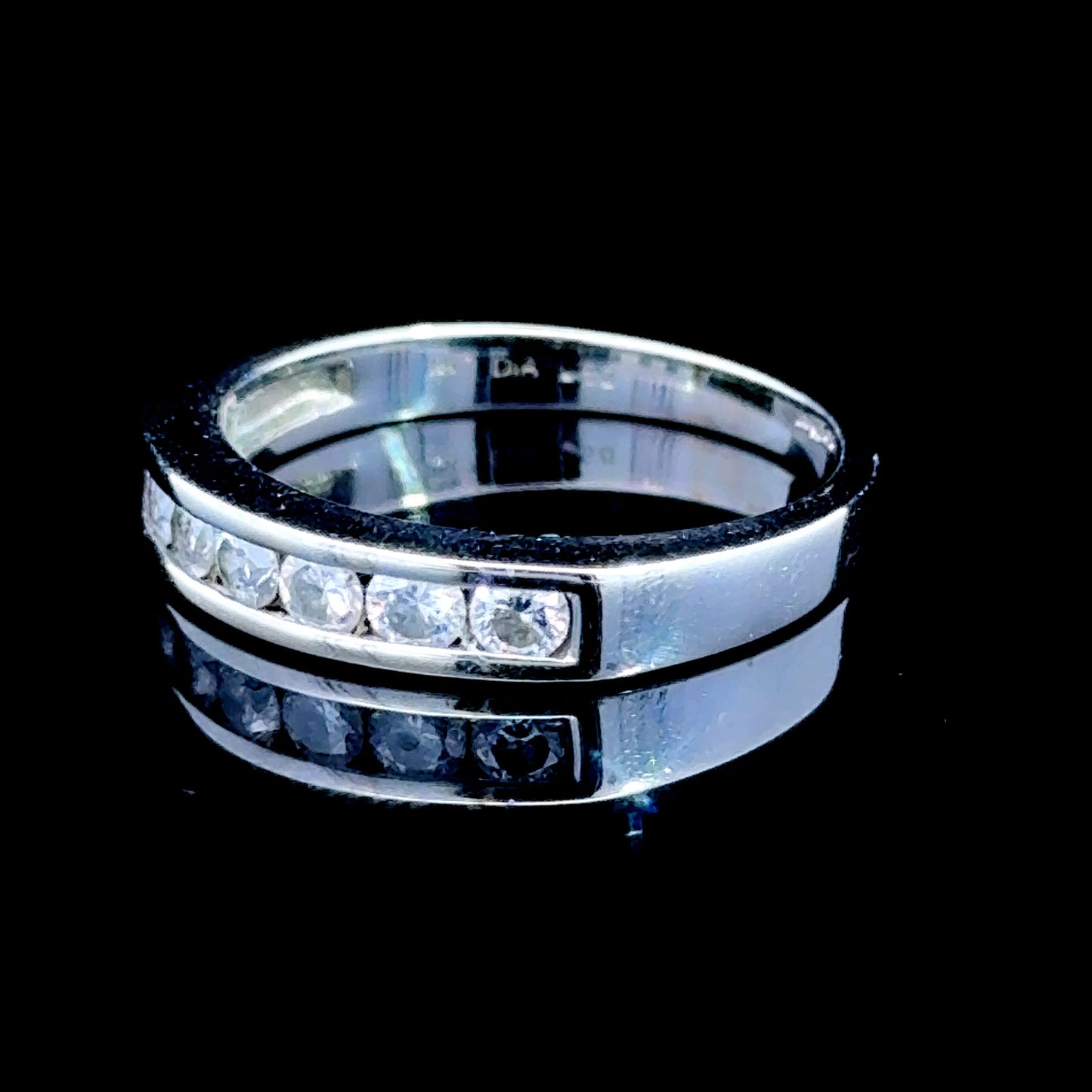 18K White Gold Channel Set 1/3 Eternity Ring