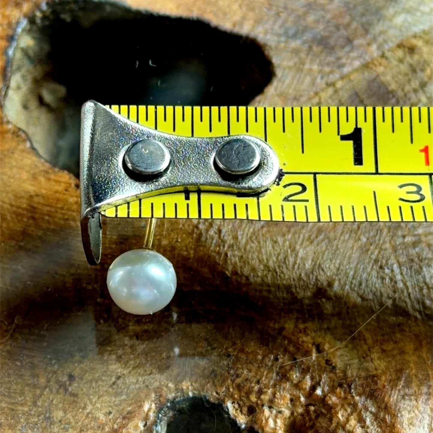 14K Yellow Gold White Pearl Studs