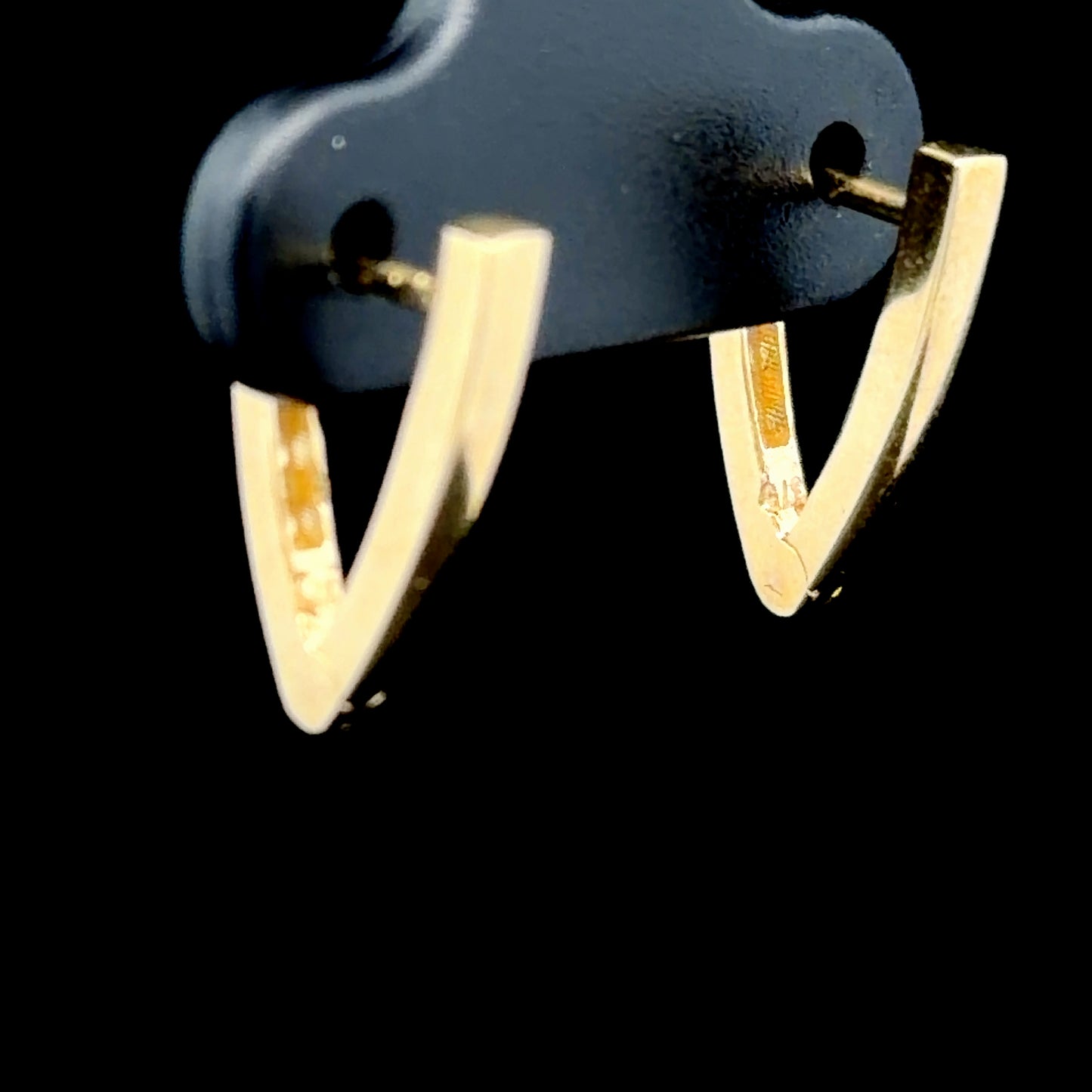 9K Yellow Gold Triangular Huggies